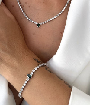 Pulseira Riviera Gota Esmeralda