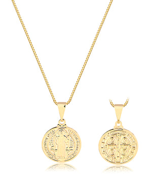 Colar de São Bento Banhado a Ouro 18K