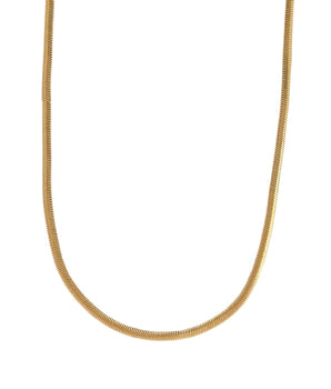 Choker Malha Brunna 3MM Banhada a Ouro 18K