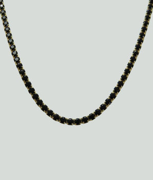 Choker Riviera Banhando a ouro 18k Ônix