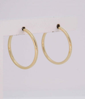Argola Fio Quadrado 15 MM Banhada a Ouro 18K