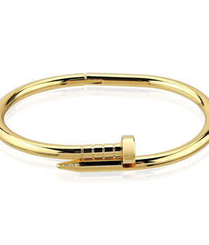 Bracelete prego inspired banhada a ouro 18k