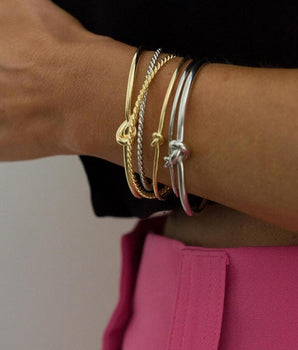 Bracelete Emma nó 3mm banhado a ouro 18k