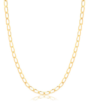 CORRENTE GRUMET 60 CM BANHADO A OURO 18K