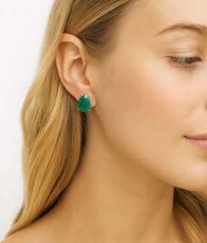 Brinco Gota Média Fusion Esmeralda