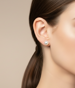 BRINCO SOLITÁRIO PÉROLA BANHADO A OURO 18K