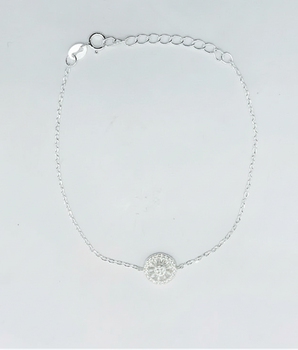 Pulseira Solitarie Pizza Navetes Prata 925