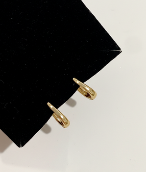 ARGOLA DROP BANHADA A OURO 18K