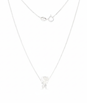 Gargantilha Menina Madrepérola Lapidada Prata 925