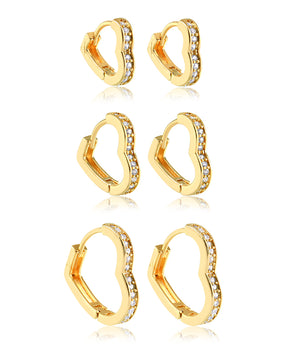 KIT DE ARGOLINHAS CRAVEJADAS CORACÃO 12/14/18 MM