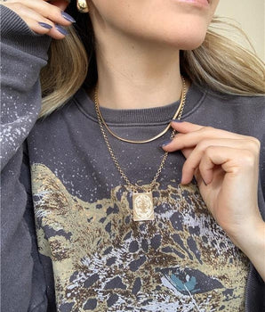 Choker Malha Brunna 3MM Banhada a Ouro 18K