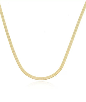 Choker Fita Brunna 3MM Banhada a Ouro 18K